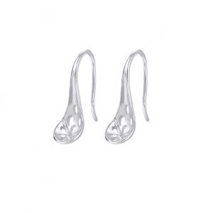 925 Sterling Silver Earring Hooks with Pearl Cup fit 6-8mm Round Beads Earring Mounts Fitting DIY Earrings Jewelry Making