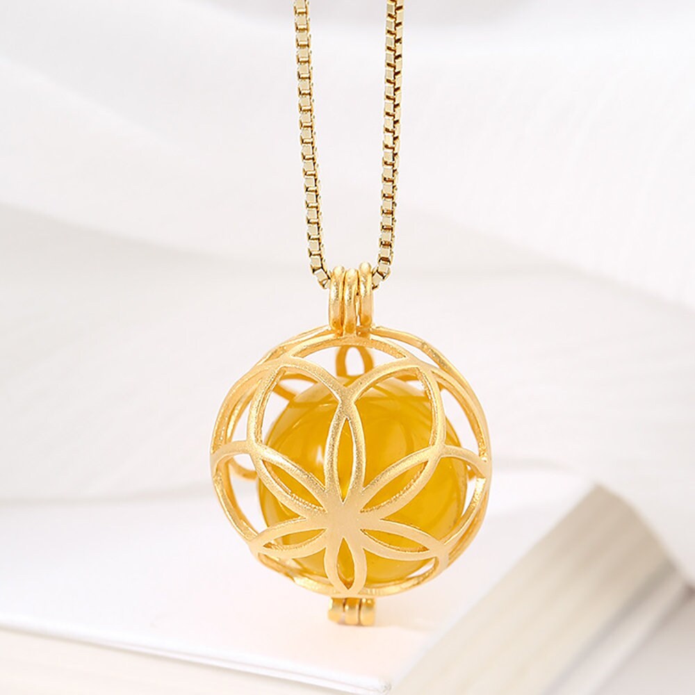 PH PandaHall Collana Con Gabbia Di Perle In Argento Sterling 925 - Foto 9