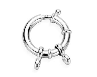 925 Sterling Silver Spring Ring Clasps 10/12/14/16/18/20mm Round Close Ring Clasp Connector Finding for DIY Bracelet Necklace Jewelry Making