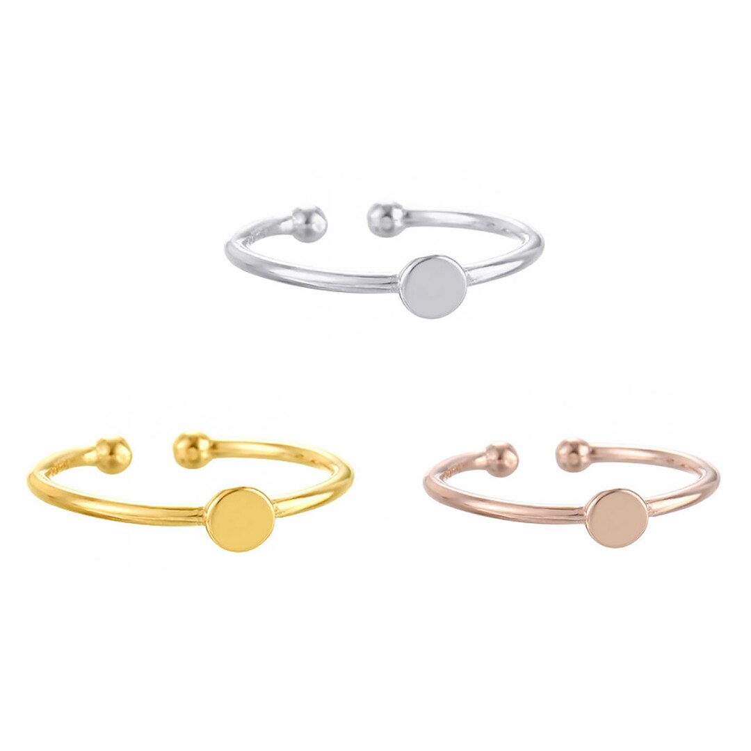 925 Sterling Silver Adjustable Ring Base Blank Finger Ring Settings ...