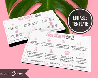 Body Sculpting Business Card Template Body Contouring Card - Etsy