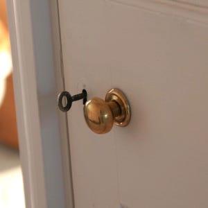 Cabinet Knob Solid Brass Polished unlacquered brass with circular backplate small round plain shaker cupboard pull handle 32mm