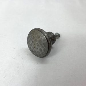 Cabinet Knob Hammered Antique Iron small round shaker 35mm cupboard pull handle circular with seam