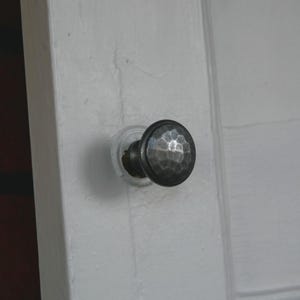 Cabinet Knob Hammered Antique Iron small round shaker 32mm cupboard pull handle circular with seam