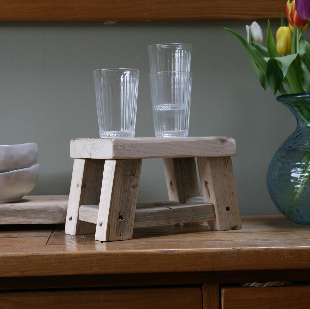 Wooden Counter Display Stand Rustic Display Riser for Kitchen, Tea ...
