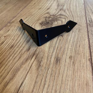 Corner Strap Set of 4 Satin Black Spearhead 95x95mm For Wooden Box Trunk Furniture Vintage Metal iron Corner protector Rustic Antique Style