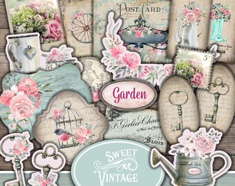 Summer House Ephemera Pack, Summer Junk Journal, Summer Garden Journal, Vintage Summer Ephemera, Summer journal, Summer printables