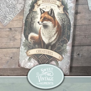 Junk Journal Folio Kit Woodland Creatures, Forest Animals Printable Folio, Woodland Folio, Woodland Ephemera, Forest Junk Journal Folio