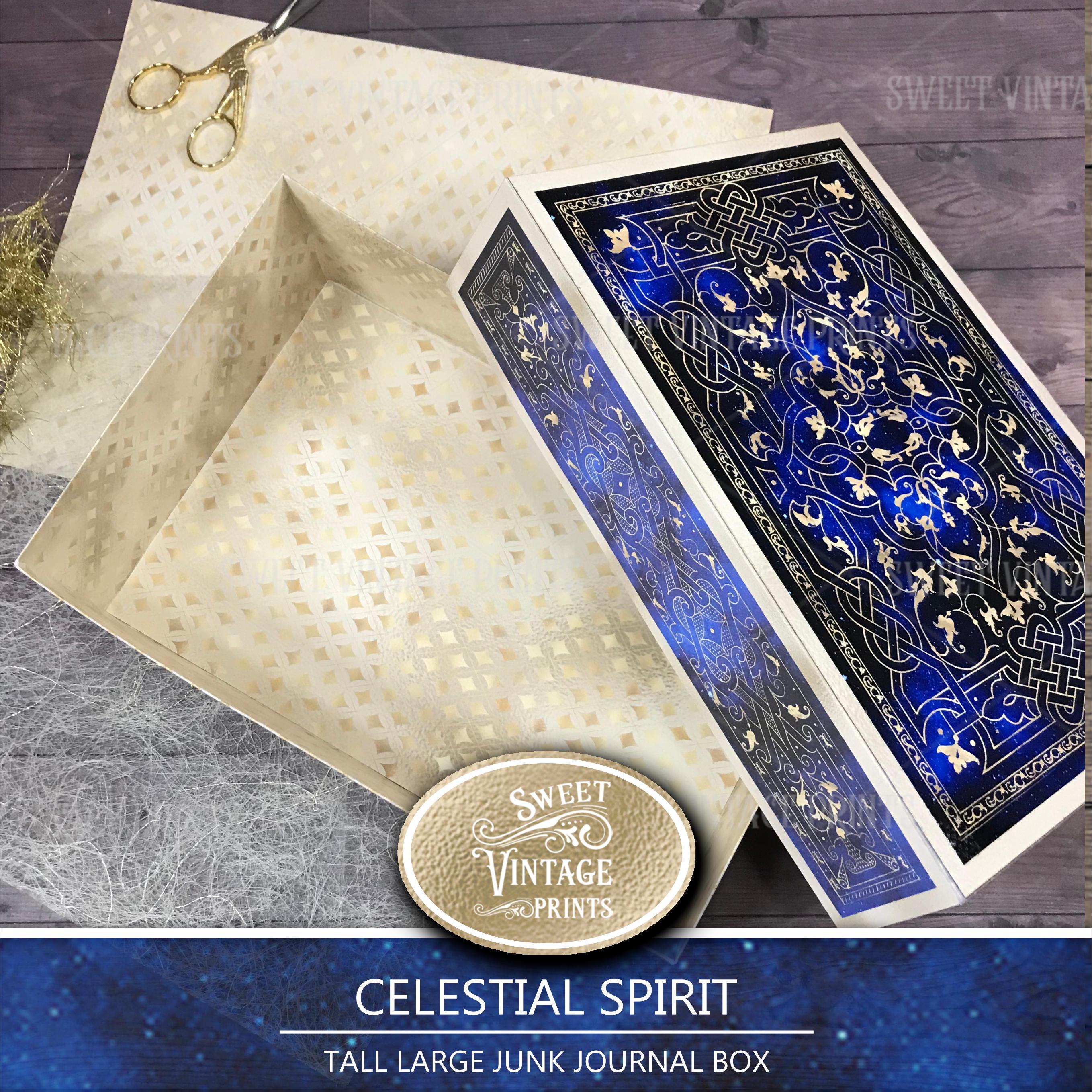 Celestial Spirit Tall Gift Box Printable | DIY Gift Case | Holiday Box ...