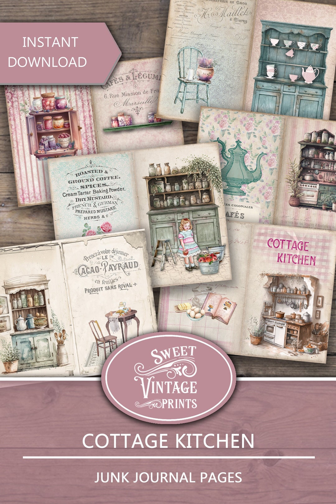 Cottage Kitchen Junk Journal Pages Vintage Kitchen Junk - Etsy