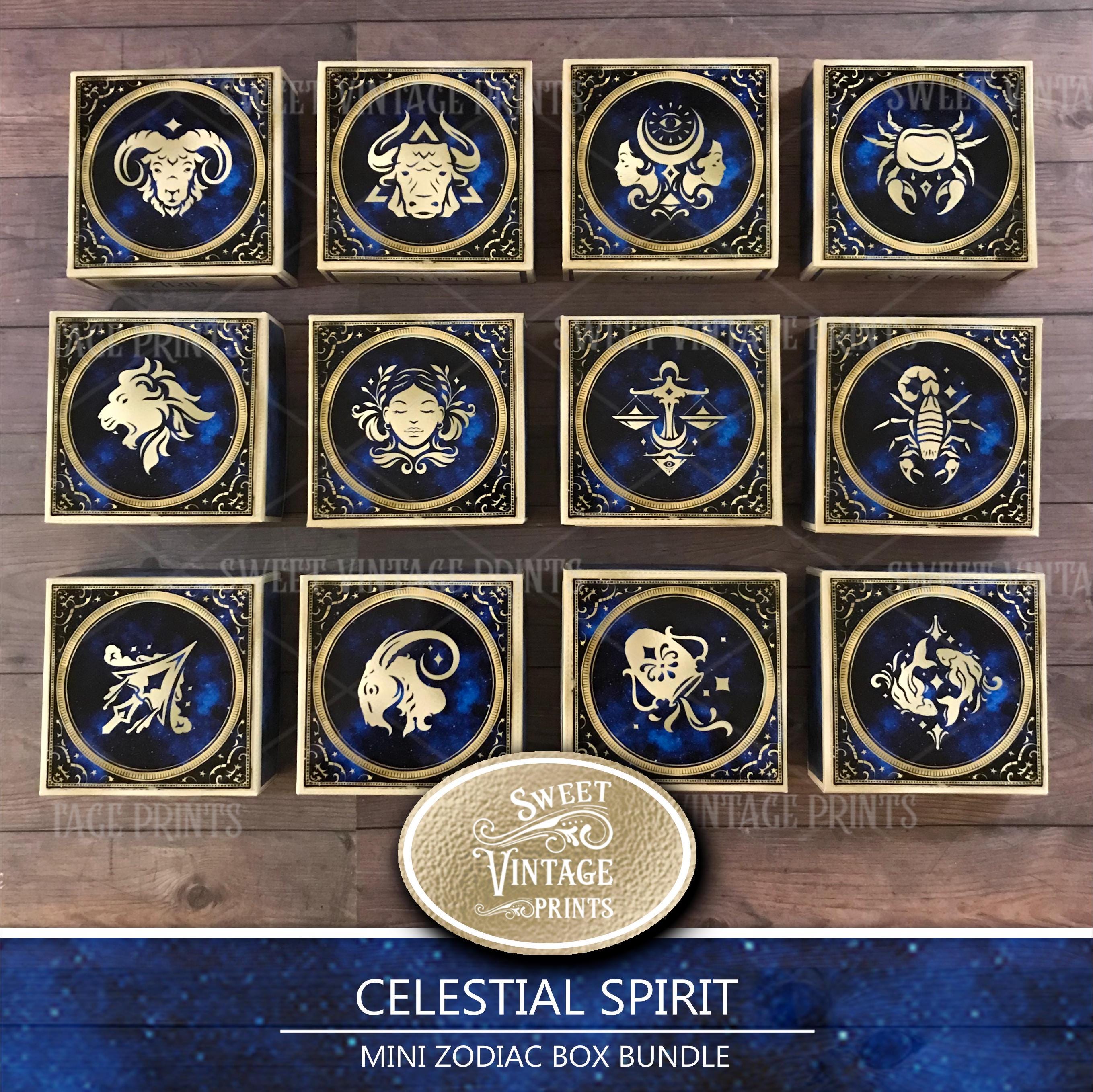 Celestial Spirit Mini Zodiac Boxes | Astro Sign Gift Box Printable ...