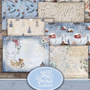 Winter Garden Junk Journal BUNDLE, Christmas Printable Journal, Winter ...