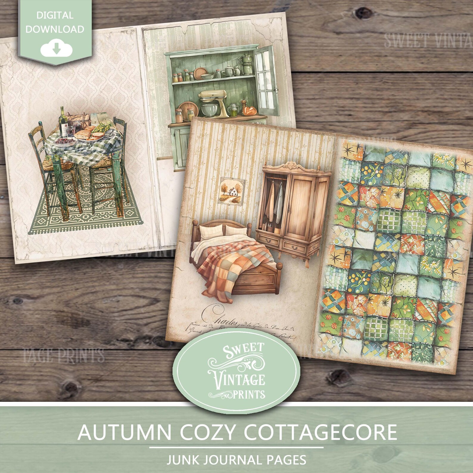 Autumn Junk Journal Pages | Autumn Cottage Printables | Fall Junk ...