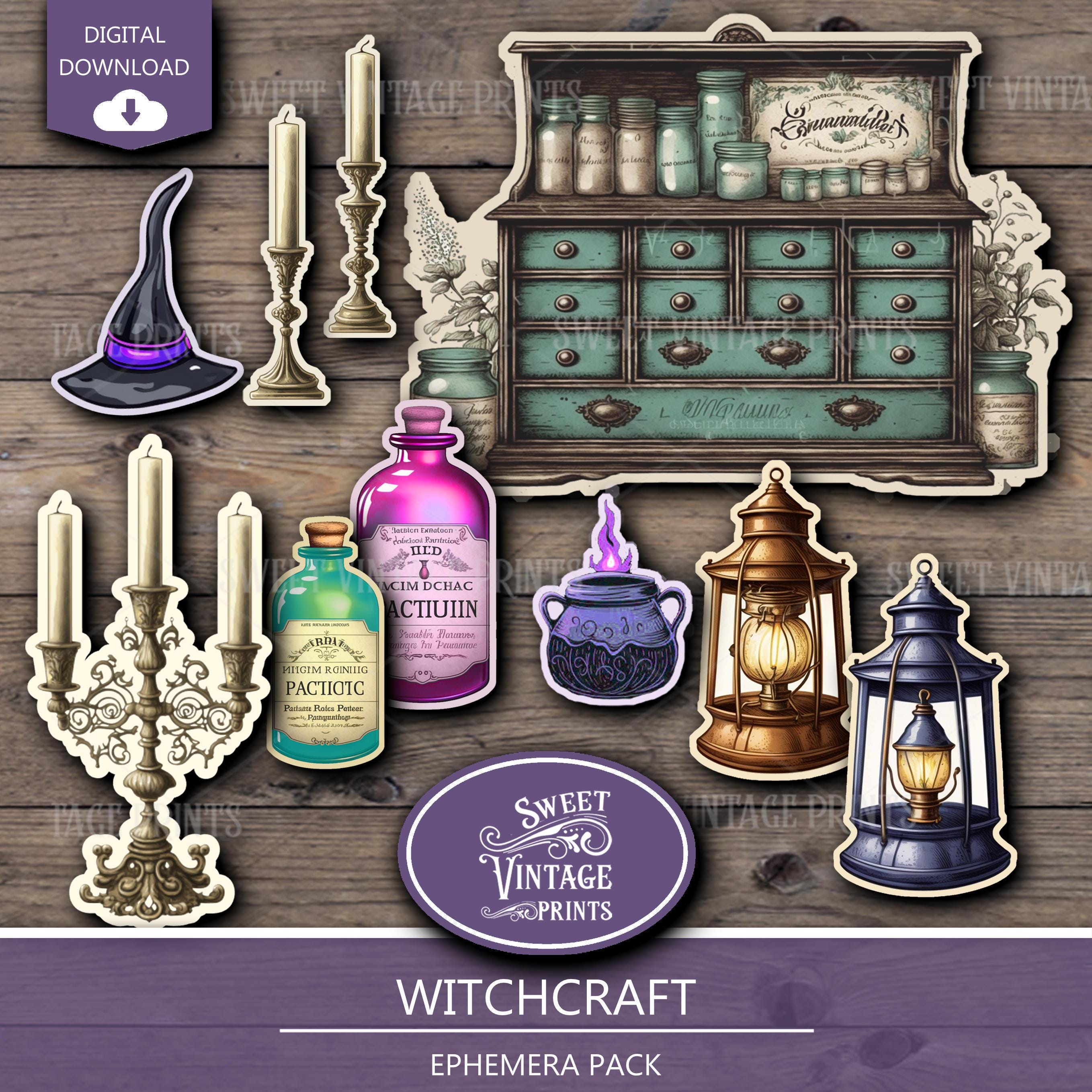 Witch Junk Journal Ephemera Printable Kit | Witchcraft Papers ...