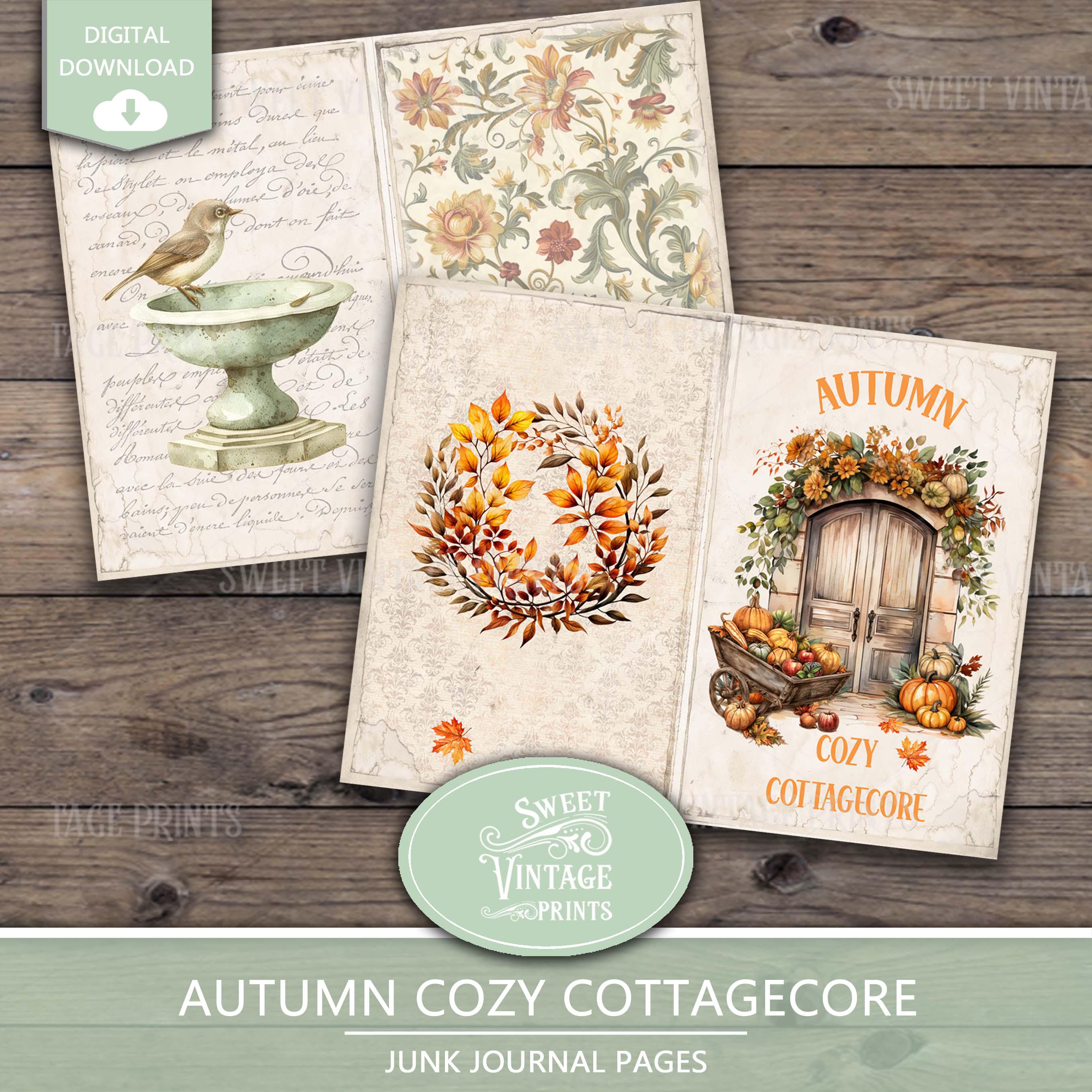 Autumn Junk Journal Pages | Autumn Cottage Printables | Fall Junk ...