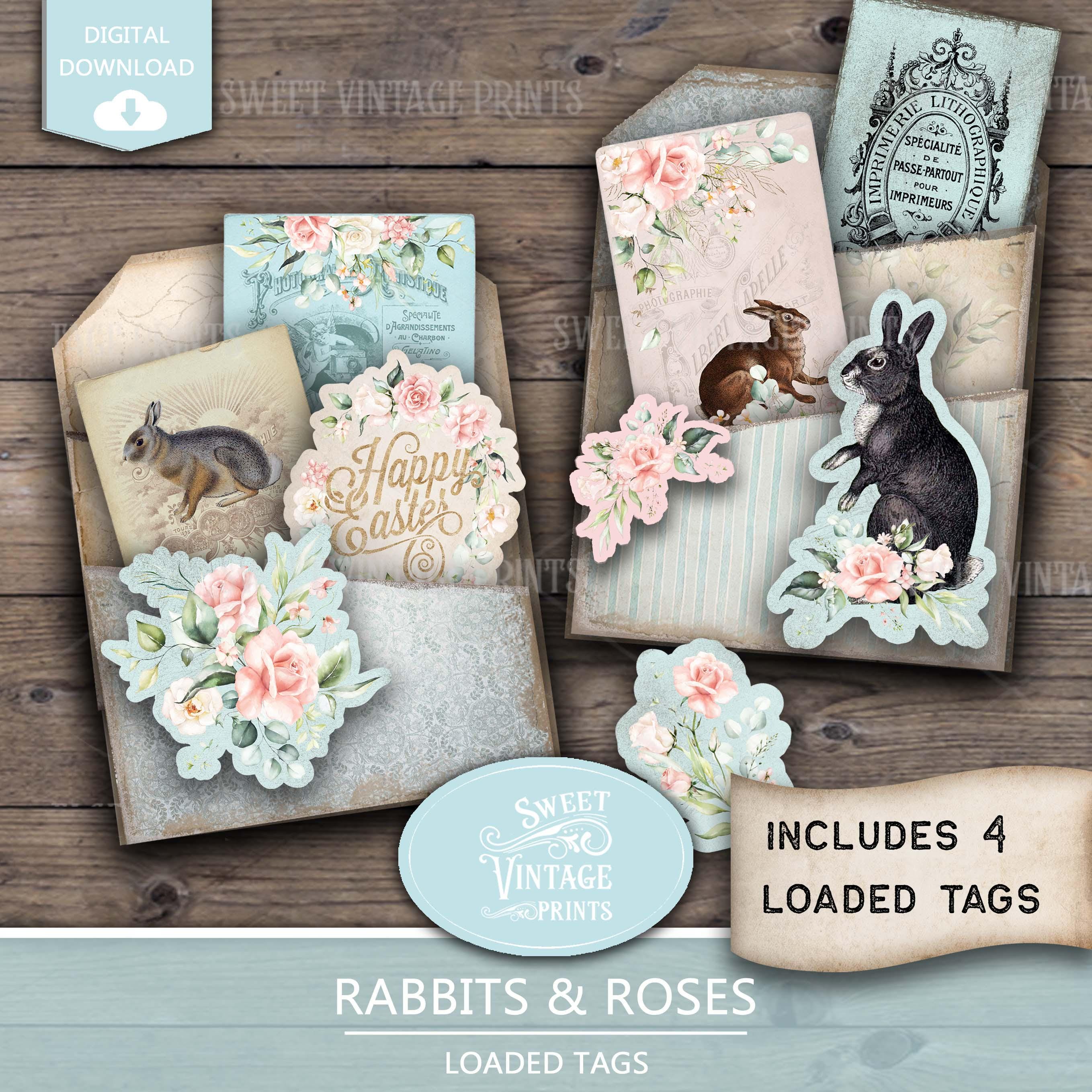 Easter Ephemera Loaded Tags | French Rabbit Junk Journal Printable ...