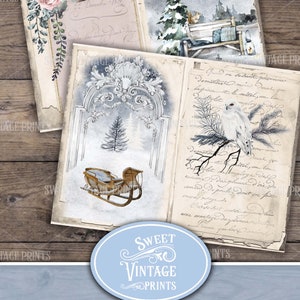 Winter Garden Junk Journal BUNDLE, Christmas Printable Journal, Winter ...