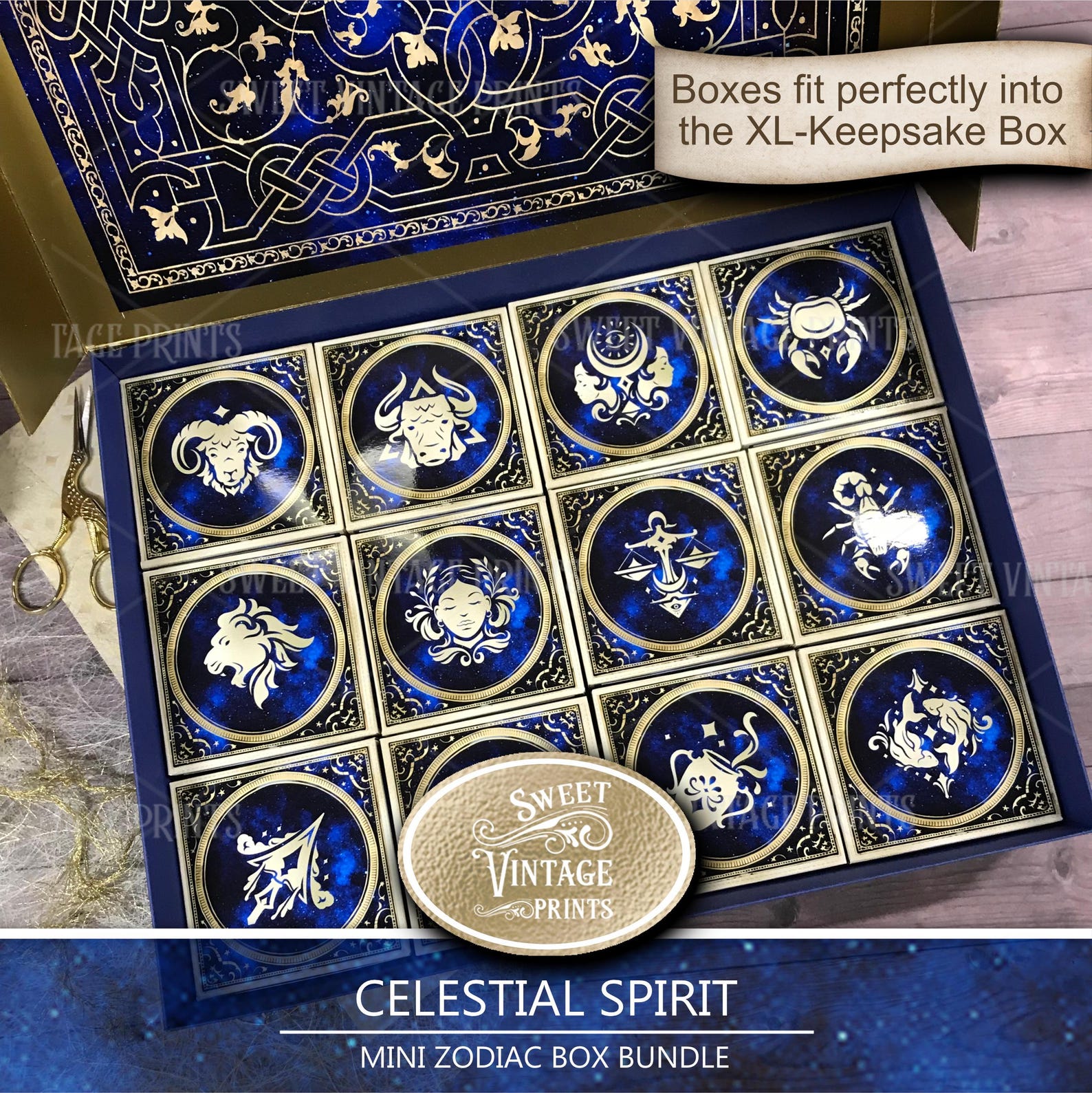 Celestial Spirit Mini Zodiac Boxes | Astro Sign Gift Box Printable ...