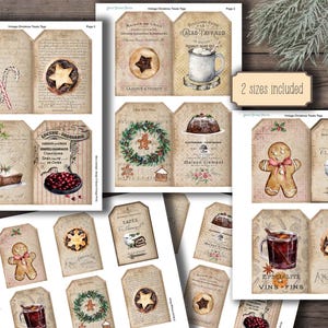 Christmas Treats Tags | Vintage Holiday Sweets Labels | Christmas Junk Journal Ephemera Digital Download | Sweetvintageprints cht image 5