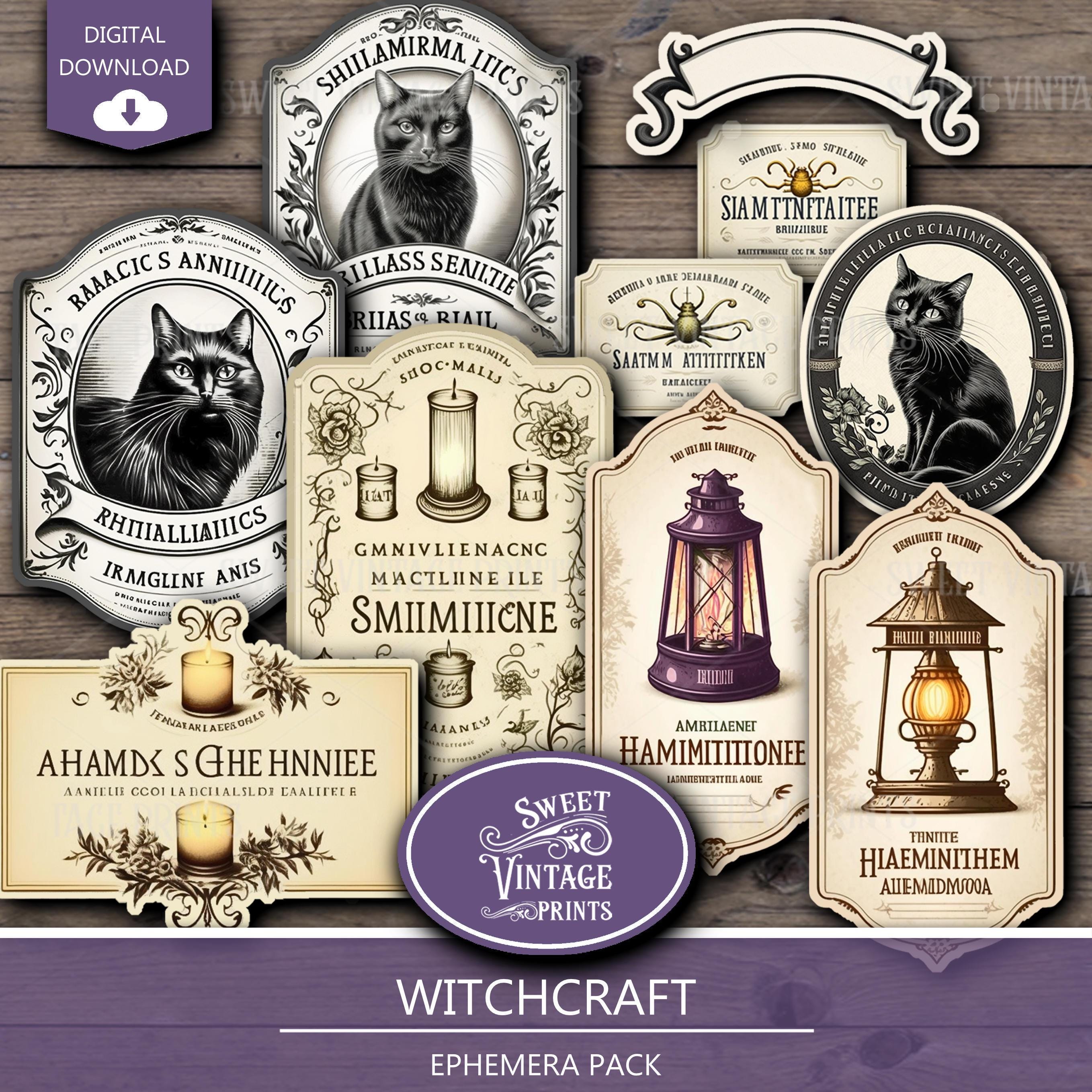 Witch Junk Journal Ephemera Printable Kit | Witchcraft Papers ...
