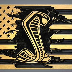 Shelby American Tattered Flag