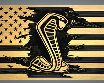 Shelby American Tattered Flag