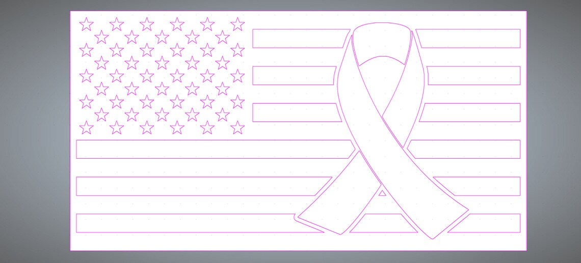 American Ribbon Flag SVG - Etsy
