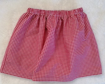 School gingham skirt, summer skirts