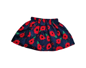 Blue Poppy Skirt, king's coronation, jubilee, remembrance