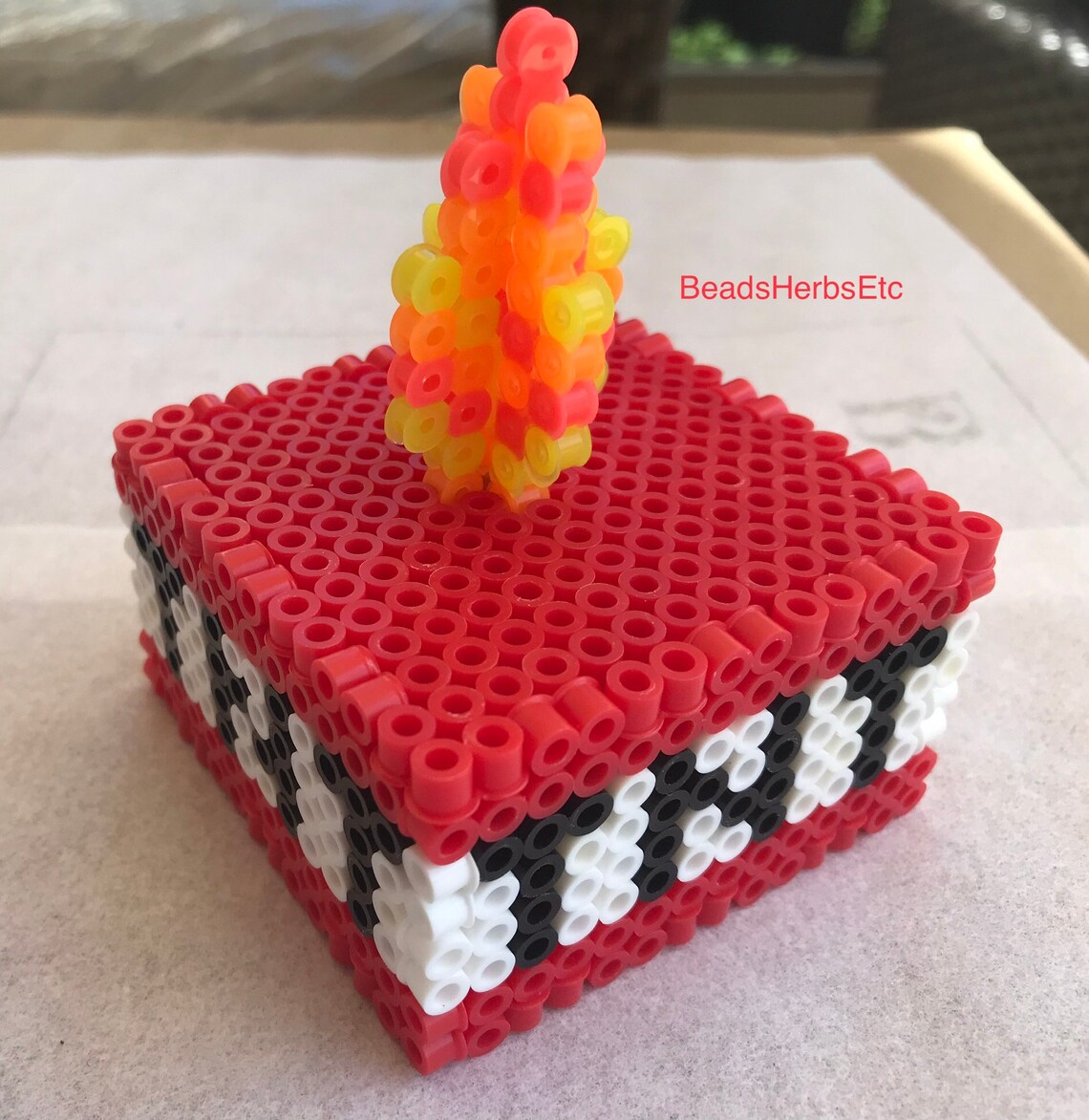 3D Minecraft inspired TNT BlowFree Birthday Candles Happy Etsy