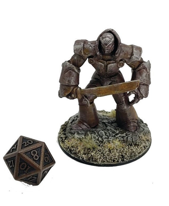 Iron Golem Miniature Hand Painted Dungeons and Dragons Etsy