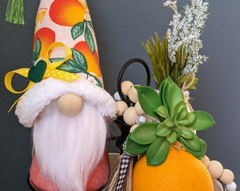 Zitrus Themen Gnome, Frühling Gnome, lebendige Farben, Orange Gnome, Bauernhaus Gnome