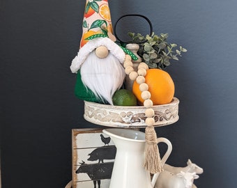 Zitrus Themen Gnome, Frühling Gnome, lebendige Farben, Orange Gnome, Bauernhaus Gnome