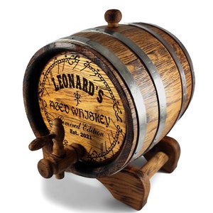 Bourbon Barrel 3L Mini whiskey Barrel Beer Wine Rum Bourbon Barrel Lord Of The Rings wooden Gift Vintage Wood Cask Wine Barrel Wood Kit