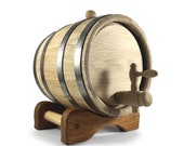 Wooden Oak Barrel 3L, Personalised Whiskey Barrel, Bourbon Wine Whiskey Cask, Engraved Barrel, Custom Wooden Gift For Him Dad, Wood Keg
