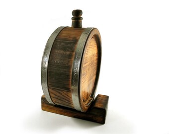 Vintage Miniature Brass Beer Keg Whiskey Barrel Wine Barrel