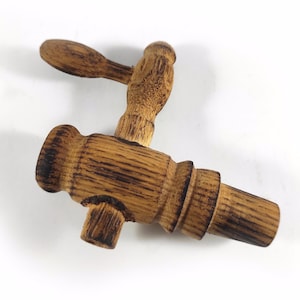Whiskey Barrel Tap Wooden Bar Accessories Oak Barrel Faucet for Wine Making Whiskey Dispenser Home Bar Decor Barrel Tap Whiskey Spigot