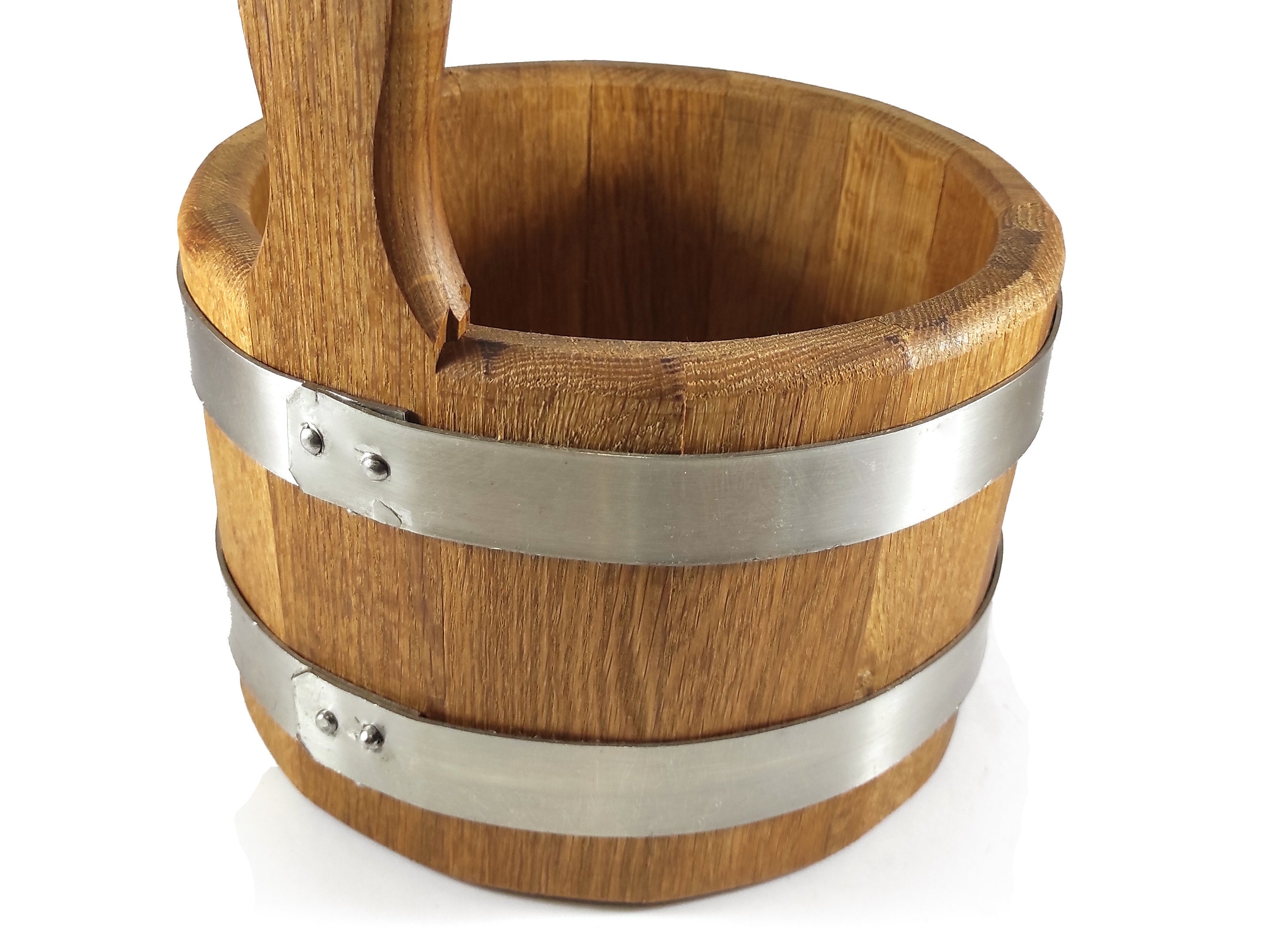 Wooden Oak Bucket 3L Sauna Handmade Bucket Bath Accessories Etsy UK