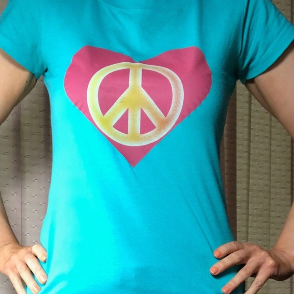 Heart of Gold Peace T-shirt by Goose Garb