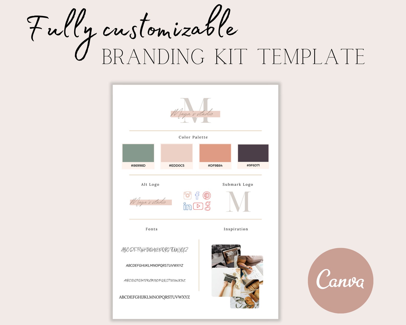 Canva Brand Kit Template Mini Brand Board Template Etsy Canva Brand Kit Template Mini Brand Board Template Etsy