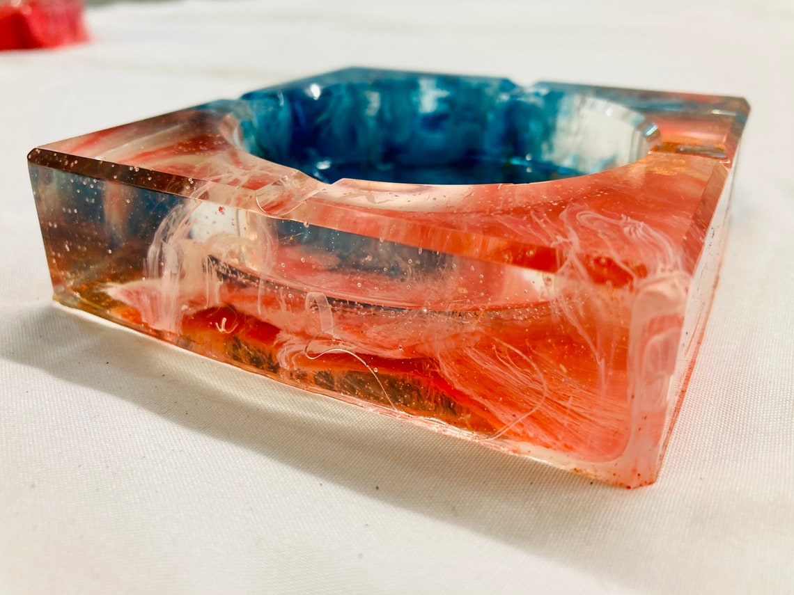 Epoxy Resin Alcohol Ink Ashtray BPA Safe Etsy