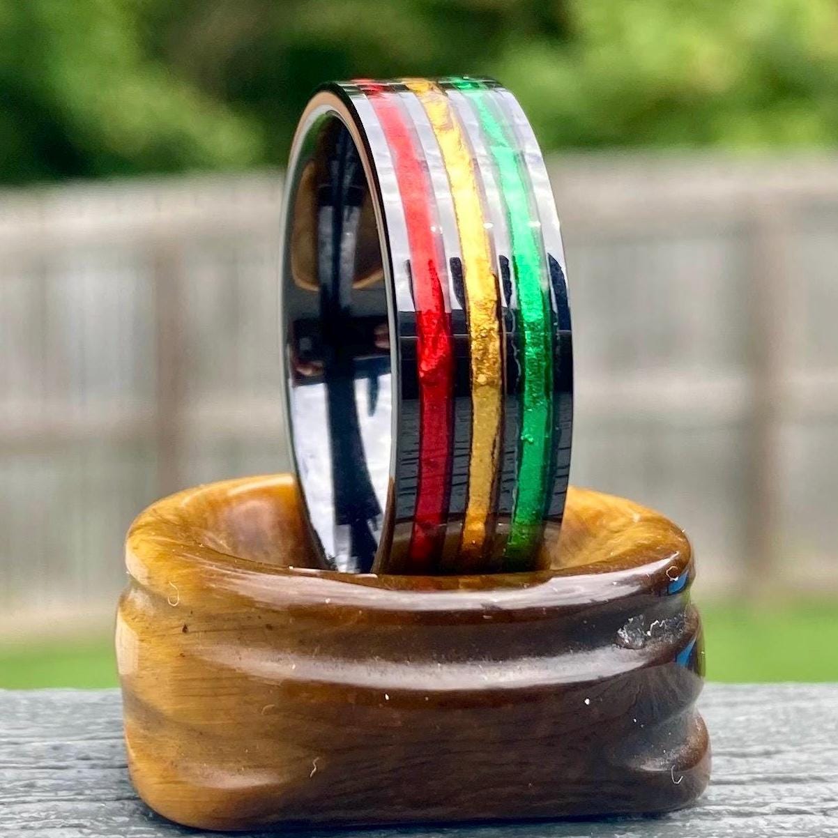 Rasta Lion of Judah Ring for Men Made of Sterling Silver 925