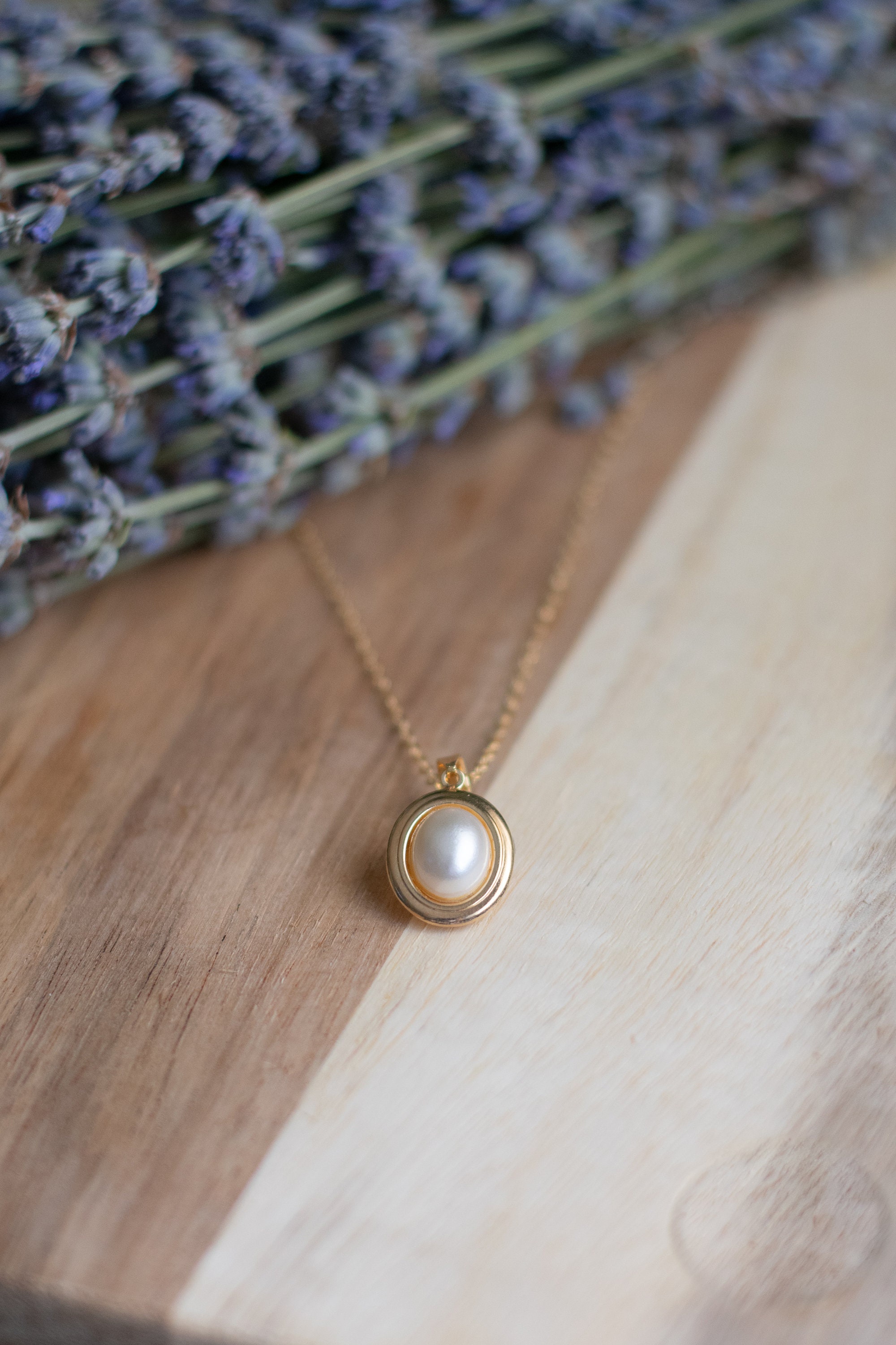 Gold Pearl Necklace, Gold Filled Chain Necklace, Pearl Minimalist Necklace, Gold Pearl Pendant ...