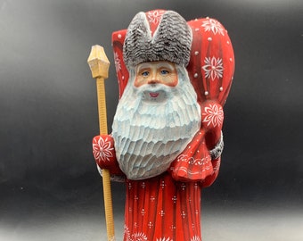 11" exclusive wooden Ukrainian carved Santa Father Frost great Christmas gift #0050