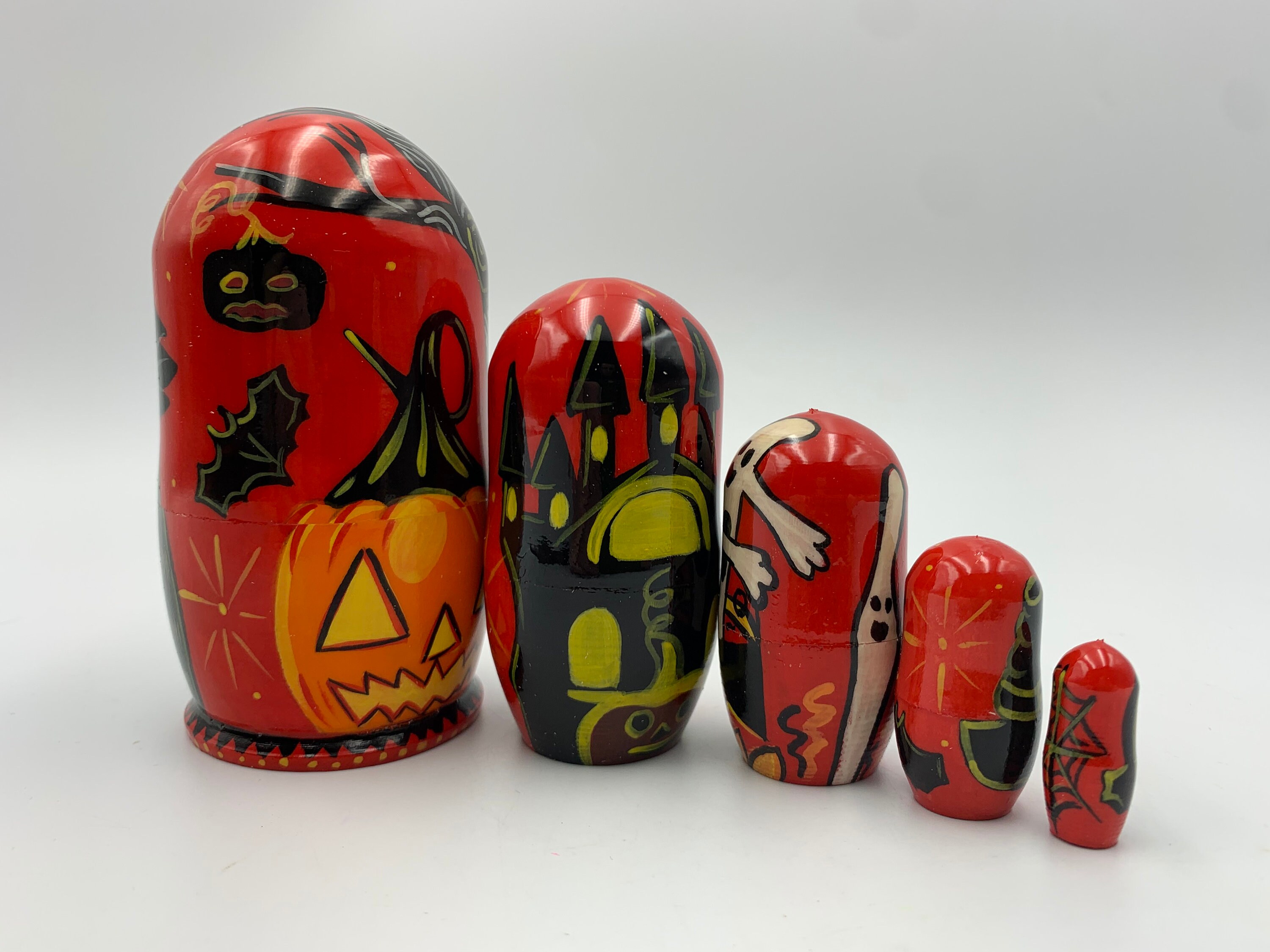 4.7 Wooden Halloween Nesting Doll Halloween Decoration Etsy UK