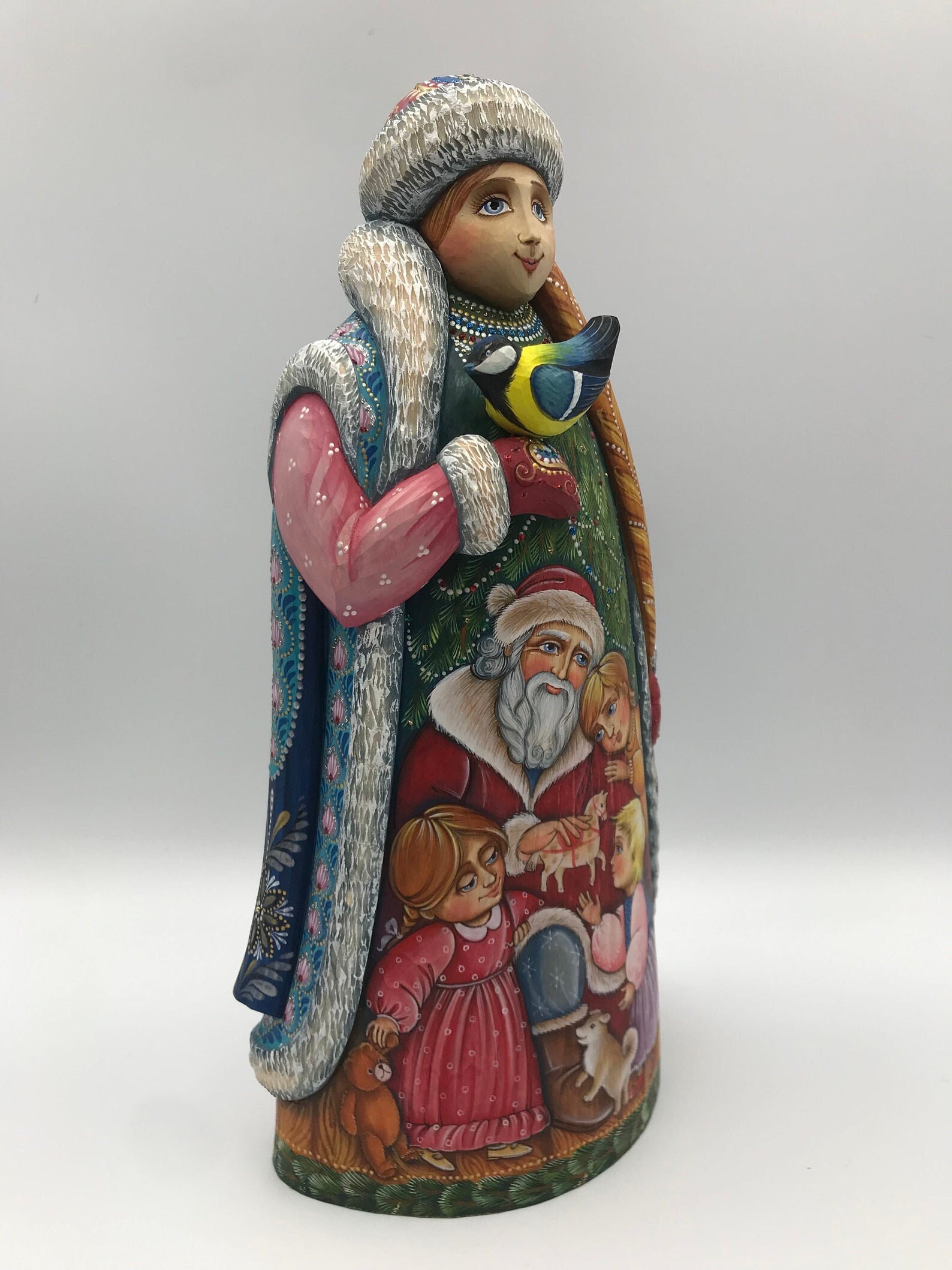 12 Wooden Craved Snow Princess Figurine Great Christmas | Etsy