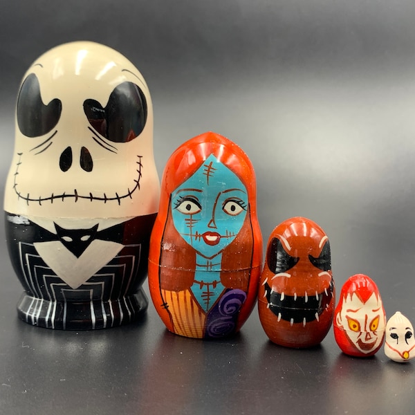 4.7" Wooden Halloween Idea  Nesting Doll   decoration Home decor Family Present  Christmas gift