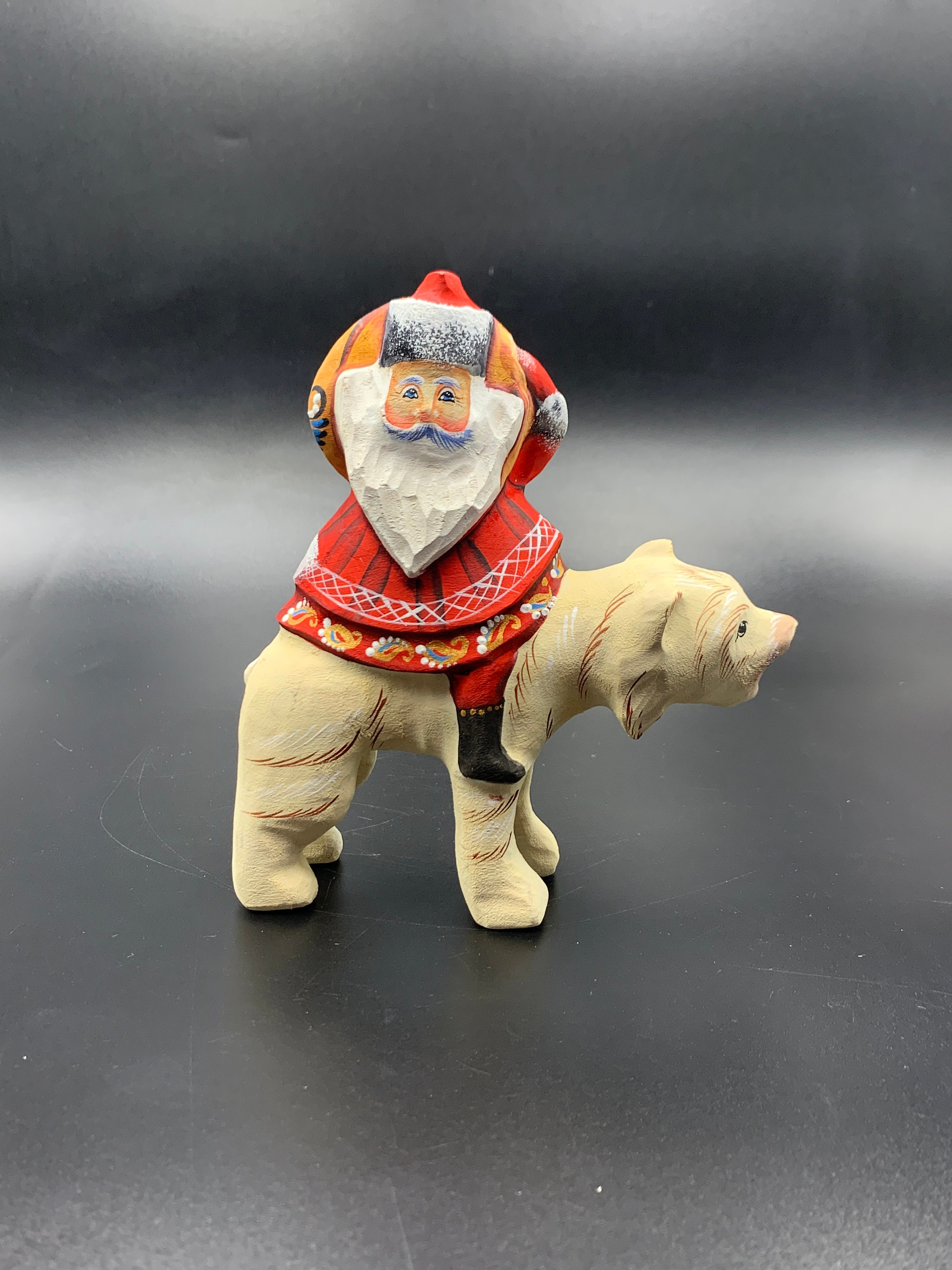 Santa on Bear Carved Wood - Etsy Santa on Bear Carved Wood - Etsy