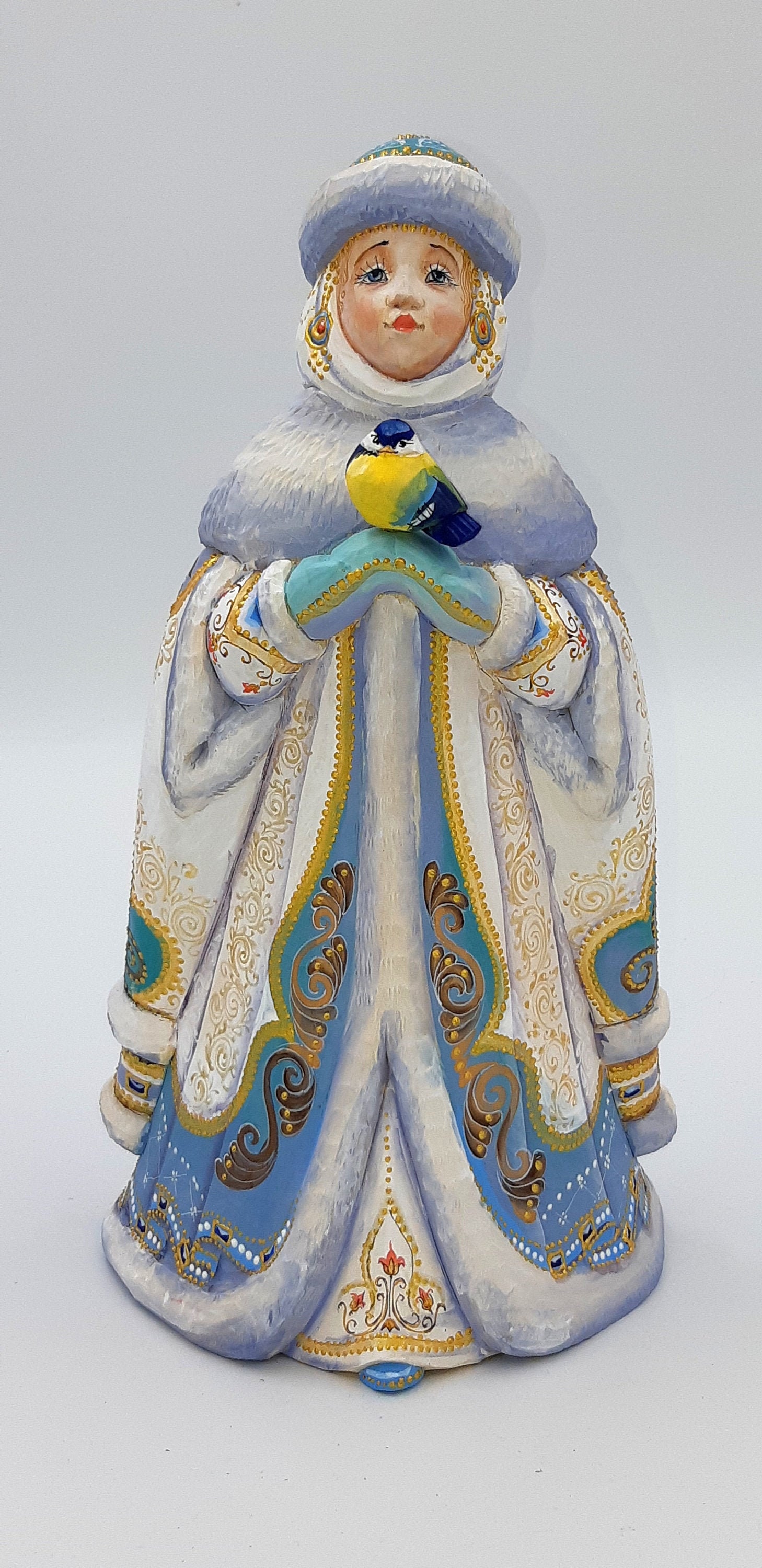 10.2 Exclusive Wooden Craved Snow Princess Figurine | Etsy