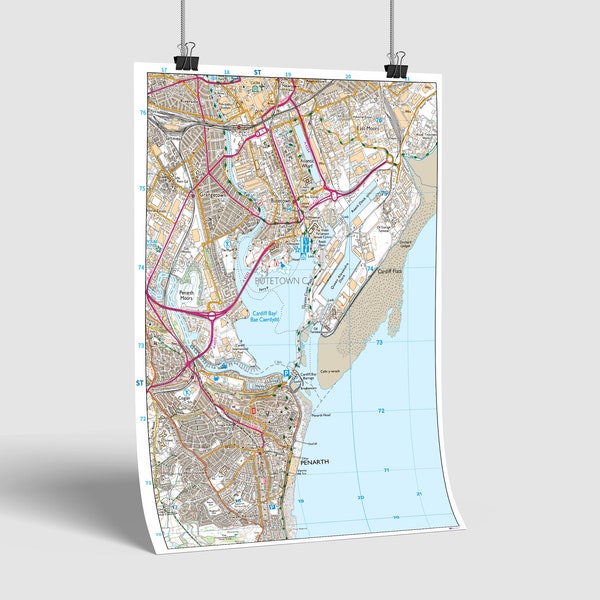 Personalised OS Map, Custom wall Map, Customised Printed Map, Ordnance Survey Map, Digital copy, Printed or Framed
